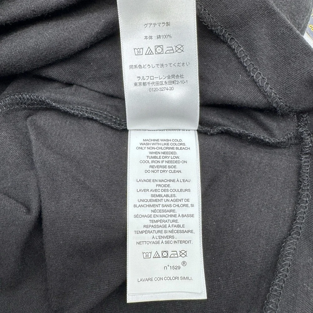 Polo Ralph Lauren Print Shop Black Mens 2XLT  Graphic Logo,Big & Tall, Cotton